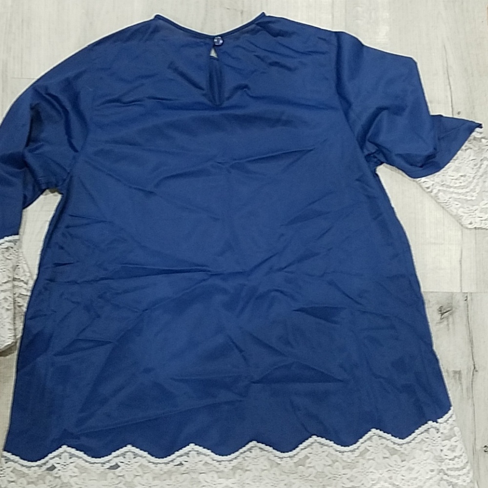 Vintage Blue Lace Chemise - Picture 5 of 5